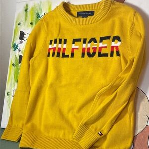 Tommy Hilfiger Bright Yellow Logo Crewneck Sweater